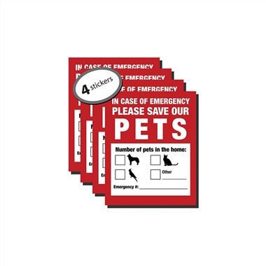 Mājdzīvnieku ārkārtas glābšanas brīdinājuma uzlīme