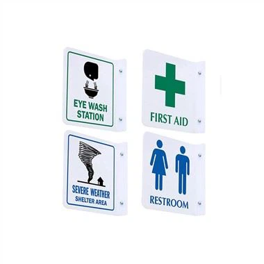 Izvirzīta pulēta akrila avārijas zīme